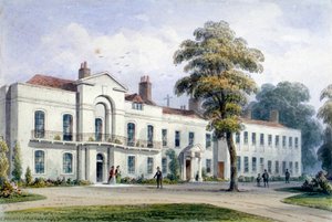 Udsigt over Brompton Lodge, Kensington, London, 1857 af Thomas Hosmer Shepherd