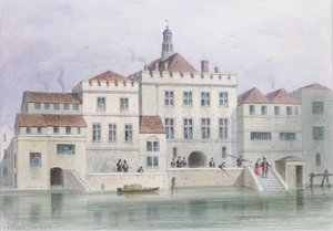 Udsigt over Old Fishmongers Hall, 1650 af Thomas Hosmer Shepherd