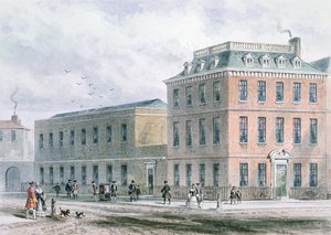 Udsigt over Soho Square og Carlisle House af Thomas Hosmer Shepherd