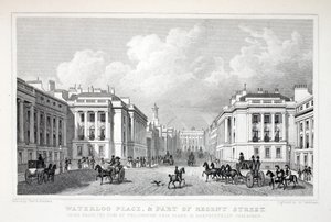 Waterloo Place og en del af Regent Street fra pubben "London and it