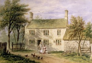 Woolsthorpe, Grantham, fødested for Isaac Newton af Thomas Hosmer Shepherd
