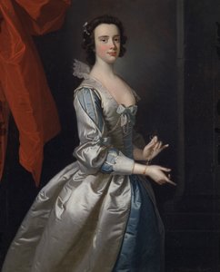 Portræt af en kvinde, sandsynligvis Elizabeth Aislabie, fra Studley Royal, Yorkshire af Thomas Hudson
