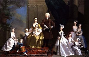 The Radcliffe Family, ca. 1738-42 (olie på lærred) af Thomas Hudson