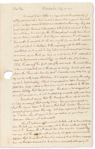 Autografbrev til John Page, Philadelphia, 30. juli 1776