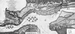 En korrekt plan over området omkring Quebec og slaget udkæmpet den 13. september, 1759