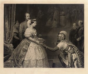 Bibelen "Dette er hemmeligheden bag Englands storhed, Englands herlighed!", indgraveret af William Henry Simmons