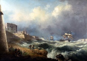 Udsigt over indgangen til Grand Harbour af TL Hornbrook af Thomas L. Hornbrook