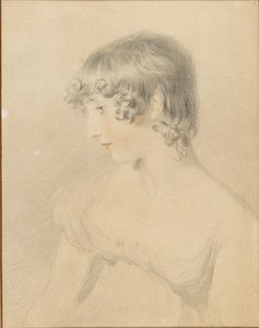 Bust Portrait of Susan Bloxam, vendte profil til venstre, 1818 af Thomas Lawrence