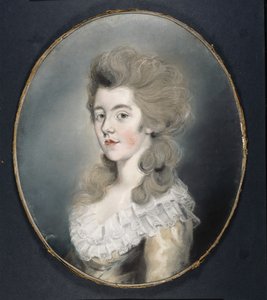 Portræt af Georgiana Spencer (pastel på papir) af Thomas Lawrence