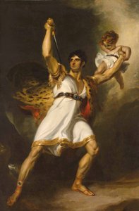 Portræt af John Philip Kemble (1757-1823), i fuld længde, som Rolla fra Sheridans Pizarro (olie på lærred) af Thomas Lawrence