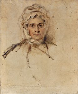 Portræt af Lucy Lawrence, kunstnerens mor, en skitse af Thomas Lawrence