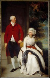 Portræt af bankmand Julius Angerstein (1735-1823) og hans anden hustru Eliza Payne (1748-1800) Maleri af Sir Thomas Lawrence (1769-1830) 1700-tallet søn. 2,52 X 1,60 m af Thomas Lawrence