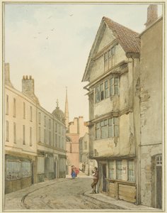 Back Street, ser nordpå mod Baldwin Street (akvarel på papir) af Thomas Leeson the Elder Rowbotham