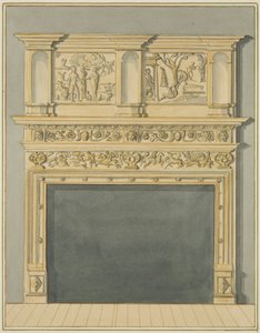 Skorstensstykke på 113 Redcliffe Street (akvarel på papir) af Thomas Leeson the Elder Rowbotham