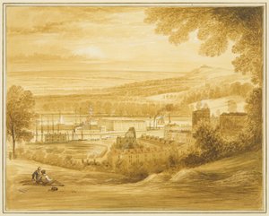 Cumberland Basin set fra marken nær Clifton Church af Thomas Leeson the Elder Rowbotham