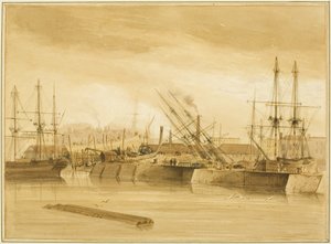 Eastern Wapping Dock, der viser barken 
