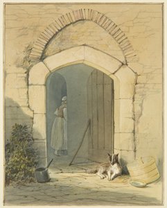 Indgang til stuehus af Thomas Leeson the Elder Rowbotham