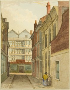 Mary-le-Port Street set fra Cheese Market (akvarel på papir) af Thomas Leeson the Elder Rowbotham