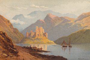 Skotland, Eilean-Donan Castle (farve litho) af Thomas Leeson the Elder Rowbotham
