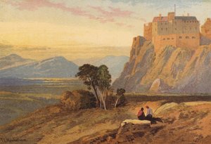 Skotland, Stirling Castle (farve litho) af Thomas Leeson the Elder Rowbotham