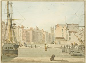 Udsigt over Prince Street, Bristol af Thomas Leeson the Elder Rowbotham
