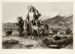 Skovfogedens familie (mezzotint) af Thomas Lewis Atkinson