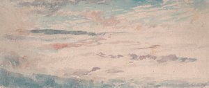 Skystudie - blå og rød flækkede alt - Cumulus