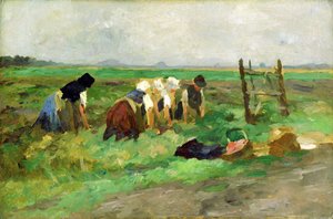 Feltarbejdere, ca. 1900 (olie på pap)