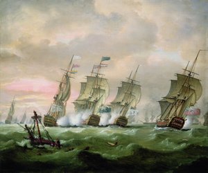 Admiral Sir Edward Hawke besejrer admiral M. de Conflans i Biscayabugten