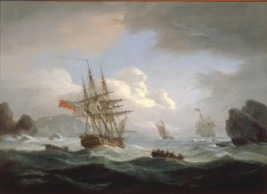Plymouth Sound af Thomas Luny