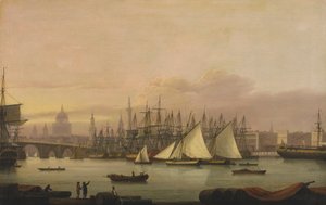 Londons havn af Thomas Luny