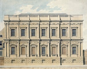 Udsigt over bankethuset i Whitehall, Westminster, ca. 1790
