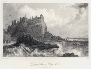 Dunluce Castle, fra det nordøstlige (gravering)