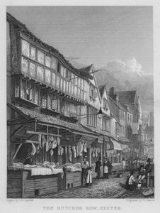 The Butcher Row, Exeter (gravering)