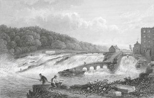 Coleraine Salmon Leap, Co Londonderry (gravering)