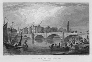 Den nye bro, Totnes, Devonshire (gravering)