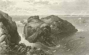 Carrick A Rede, Coast of Antrim, Irland af Thomas Mann Baynes
