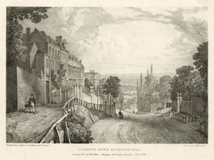 Kigger ned ad Highgate Hill, London af Thomas Mann Baynes