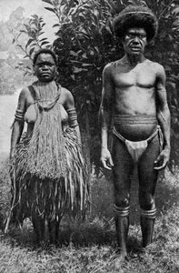 Sorg over de døde vist af hampegrimer, New Guinea, 1922 af Thomas McMahon