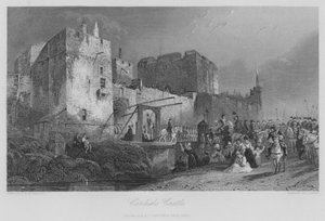Carlisle Castle (gravering) af Thomas Miles II Richardson