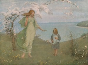 A Vision of Spring, 1901, c1930. af Thomas Millie Dow