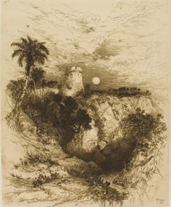 Et tårn i Cortez - Mexico af Thomas Moran