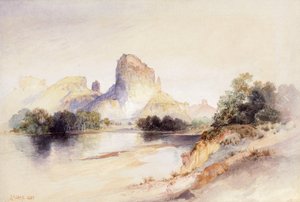 Castle Butte, Green River, Wyoming, 1894 af Thomas Moran