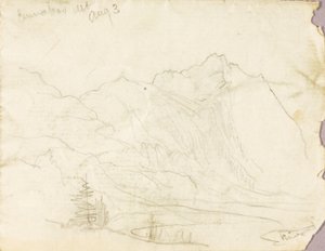Cinnabar Mt. af Thomas Moran