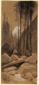 Tegning, I Yosemite-dalen, 1872 af Thomas Moran