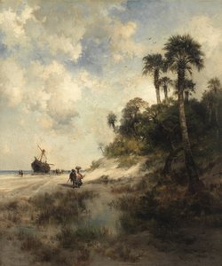 Fort George Island, Florida af Thomas Moran