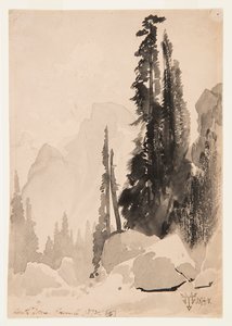 Half Dome, Yosemite af Thomas Moran