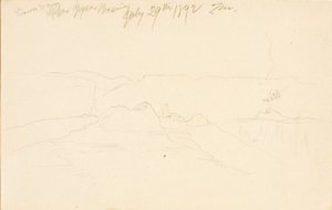 Løvinde og unger, Upper Geyser Basin af Thomas Moran