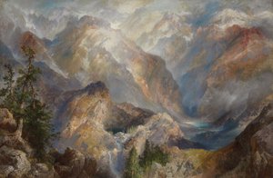 Morgen i Sierras, Nevada, 1910 af Thomas Moran