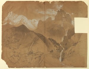 Tæt på Pass of Faido, Italien af Thomas Moran